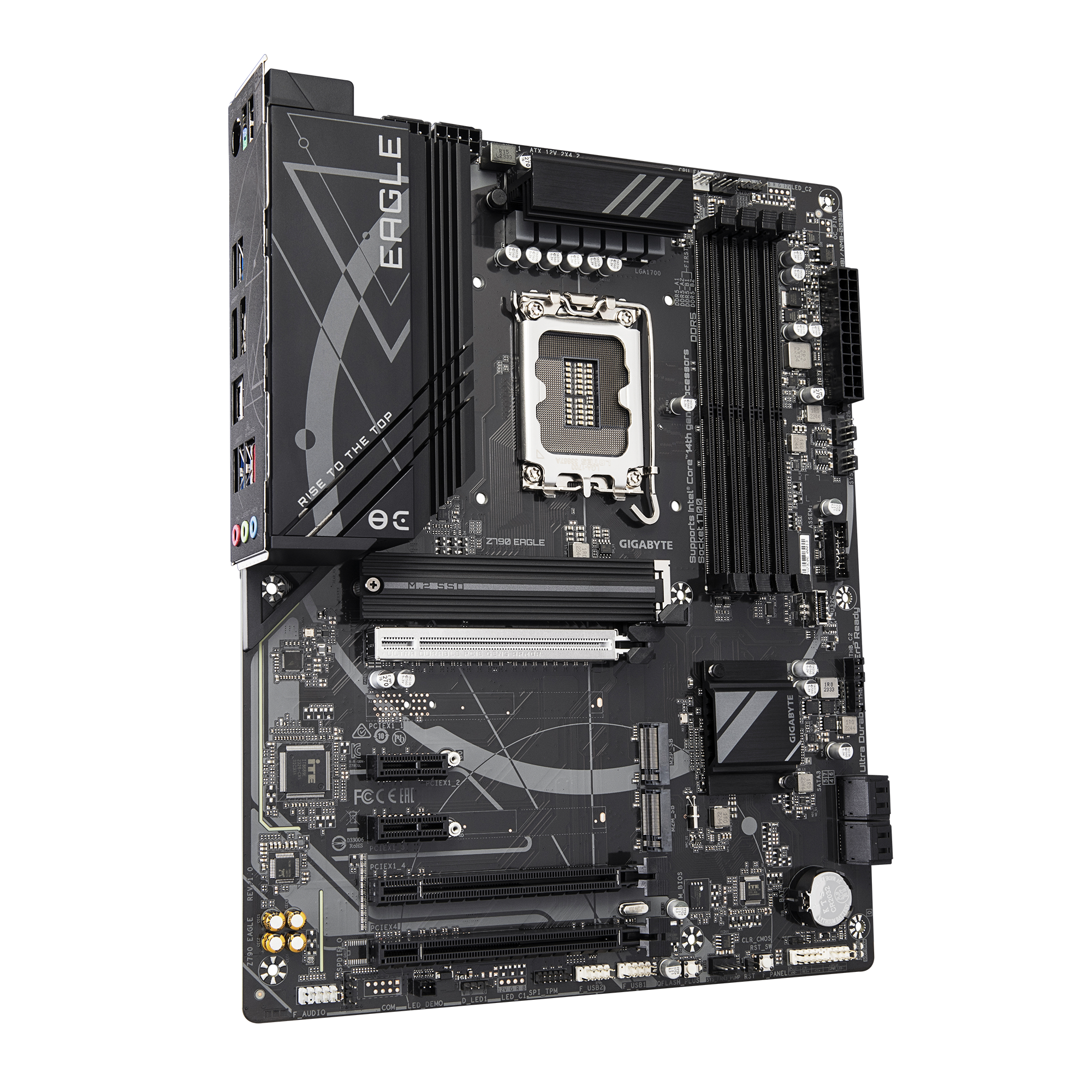 Gigabyte Z790 EAGLE | Processor family Intel | Processor socket LGA1700 | DDR5 DIMM | Supported hard disk drive interfaces M.2, SATA | Number of SATA connectors 4