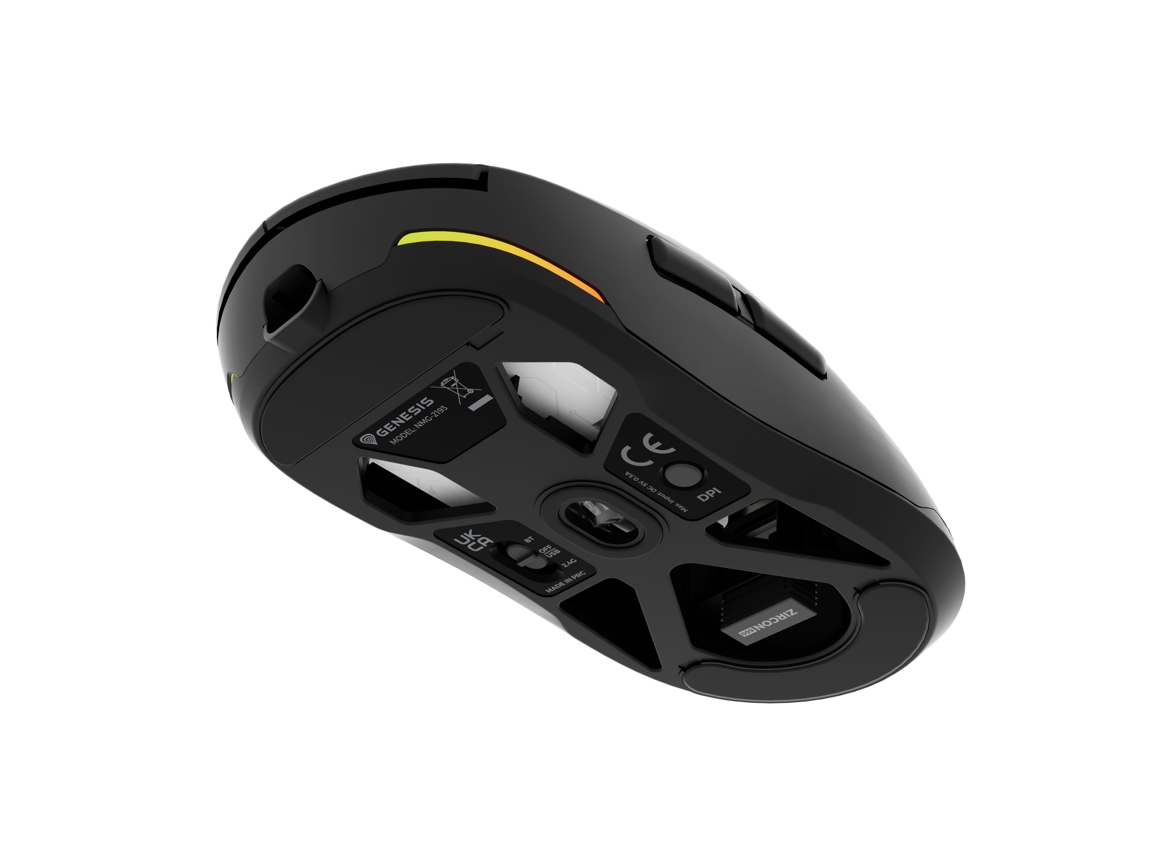 Genesis Zircon 660 PRO | Wireless/Wired | Gaming Mouse | 2.4 GHz, Bluetooth, USB | Black