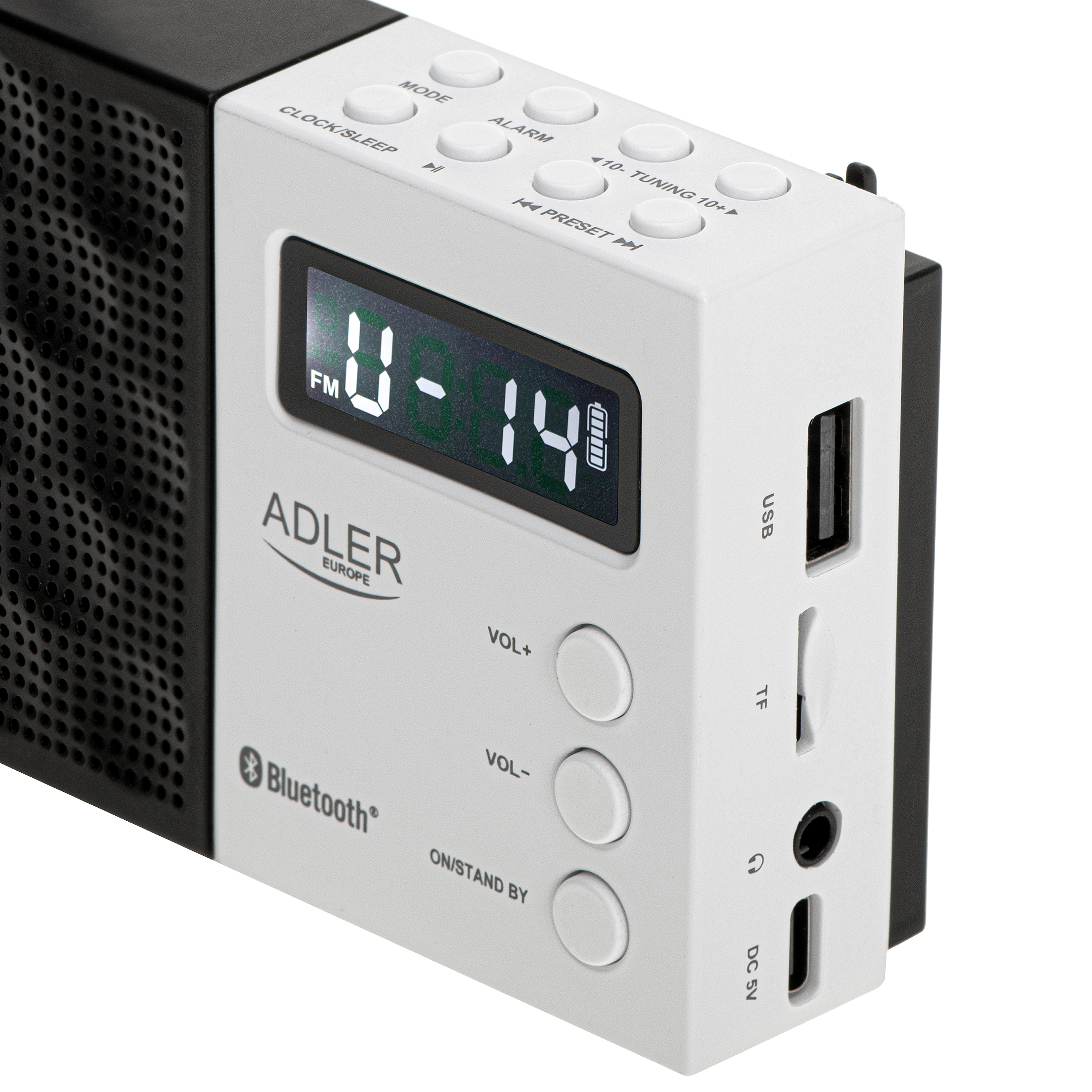 Adler | Digital Radio - PLL AM/FM | AD 1908 | Alarm function | White/Black