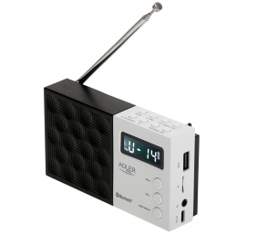 Adler | Digital Radio - PLL AM/FM | AD 1908 | Alarm function | White/Black