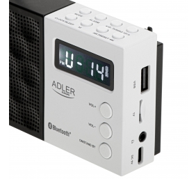 Adler | Digital Radio - PLL AM/FM | AD 1908 | Alarm function | White/Black