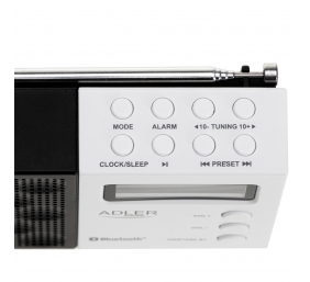Adler | Digital Radio - PLL AM/FM | AD 1908 | Alarm function | White/Black