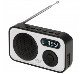 Adler | PLL AM/FM Digital Radio | AD 1906 | Alarm function | White/Black