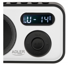 Adler | PLL AM/FM Digital Radio | AD 1906 | Alarm function | White/Black