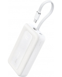 Anker Power Bank, Built-In USB-C Cable, 30W | A1688H21 | 10000 mAh | White