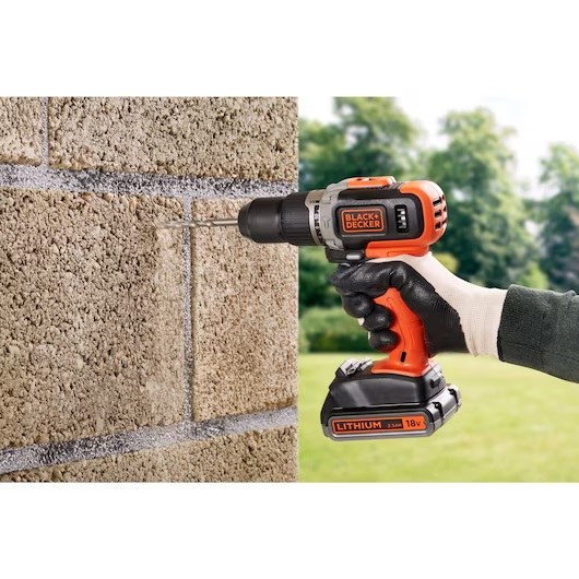 BLACK & DECKER | Cordless Drill/Driver with  2.0 Ah/4.0 Ah Battery | BCD003MEM2K-QW | 18 V | 2.0/4.0 Ah | Lithium