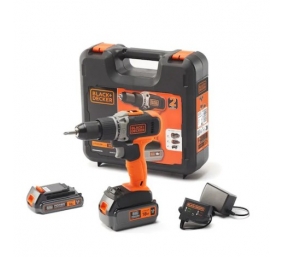 BLACK & DECKER | Cordless Drill/Driver with  2.0 Ah/4.0 Ah Battery | BCD003MEM2K-QW | 18 V | 2.0/4.0 Ah | Lithium