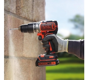 BLACK & DECKER 18V Drill Driver with 2x2.0 Ah Batteries | BCD383D2XK-QW