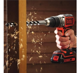 BLACK & DECKER 18V Drill Driver with 2x2.0 Ah Batteries | BCD383D2XK-QW