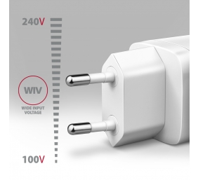 AXAGON GaN wallcharger 3x port (USB-A + 2x USB-C), PD3.0/PPS/QC4+/SFC2.0/AFC/SCP/FCP/Apple, 65W | ACU-DPQ65W