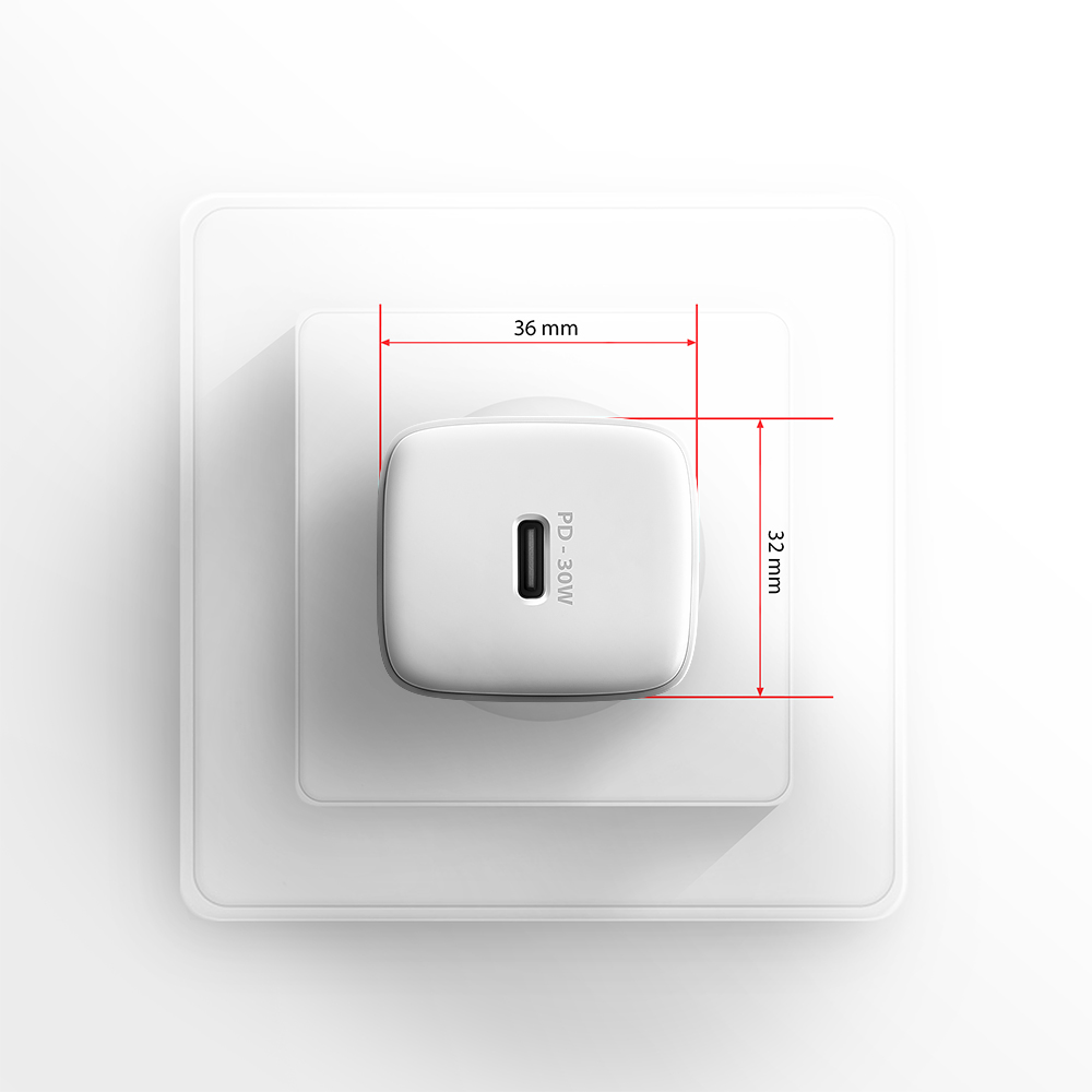 AXAGON Sil wallcharger 1x port USB-C, PD3.0 /PPS/QC4+/SFC/AFC/Apple, 30w | ACU-PD30W