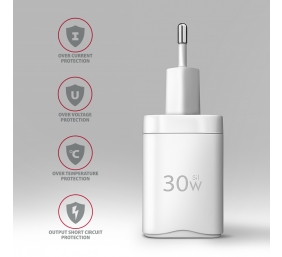 AXAGON Sil wallcharger 1x port USB-C, PD3.0 /PPS/QC4+/SFC/AFC/Apple, 30w | ACU-PD30W