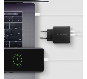 AXAGON GaN wallcharger 2x port (USB-A + USB-C), PD3.0/PPS/QC4+/SFC2.0/AFC/SCP/FCP/Apple, 45W | ACU-PQ45