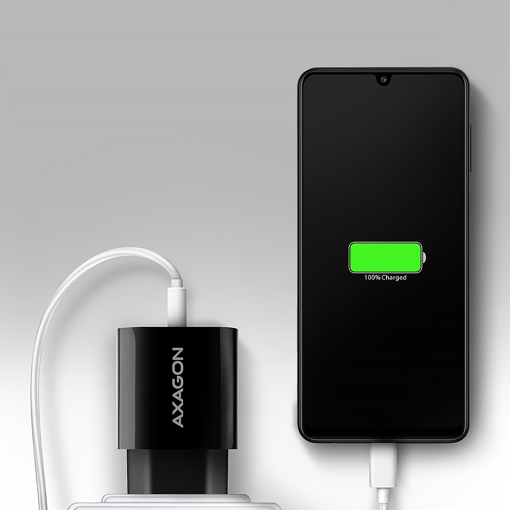 AXAGON Wallcharger 1x port USB-A, QC3.0/AFC/FCP/Apple, 18W | ACU-QC18