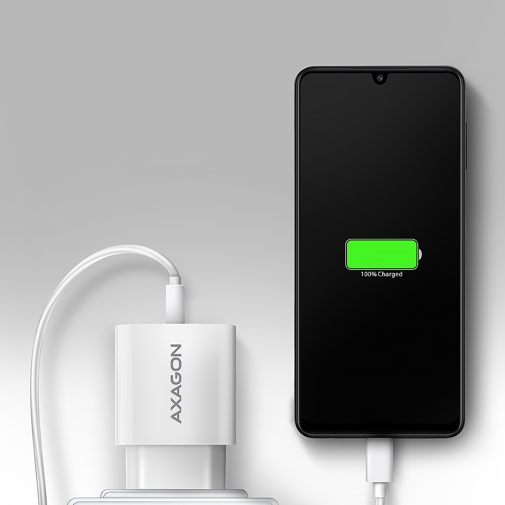 AXAGON Wallcharger 1x port USB-A, QC3.0/AFC/FCP/Apple, 18W | ACU-QC18W
