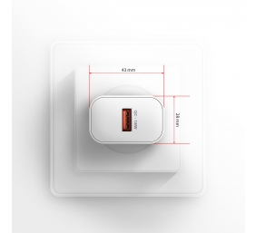 AXAGON Wallcharger 1x port USB-A, QC3.0/AFC/FCP/Apple, 18W | ACU-QC18W