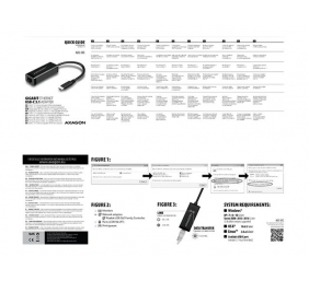 AXAGON ADE-SRC High-speed USB-C 3.1 Gigabit Ethernet 10/100/1000Mbit adapter with automatic installation