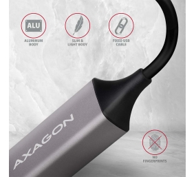 AXAGON ADE-TRC Compact aluminum USB-C 3.2 Gen 1 Gigabit Ethernet 10/100/1000Mbit adapter with automatic installation