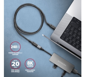 AXAGON Extension USB 20Gbps cable, 0.5 m | BUCM32-CF05AB | USB-C to USB-C