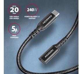 AXAGON Extension USB 20Gbps cable, 1 m | BUCM32-CF10AB | USB-C to USB-C