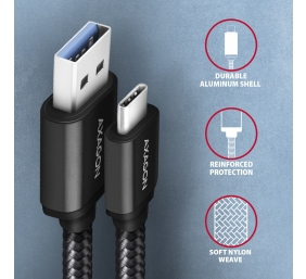 AXAGON Data and charging USB 3.2 Gen1 cable, 1.5 m | BUCM3-AM15AB | USB Type C - USB Type A