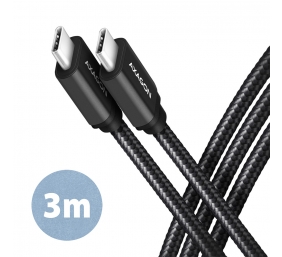 AXAGON Data and charging USB 3.2 Gen1 cable, 3 m | BUCM3-CM30AB | USB Type C - USB Type C
