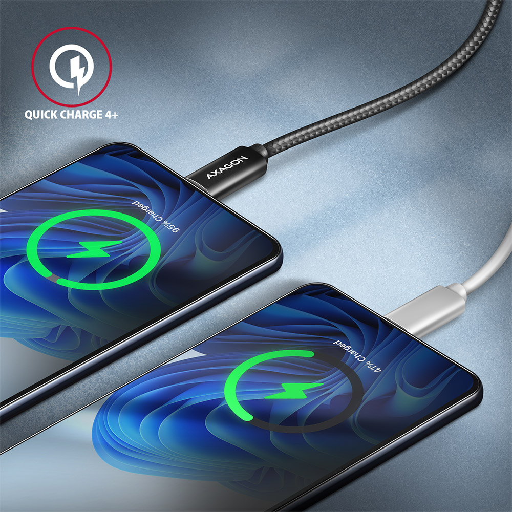 AXAGON Data and charging USB4 Gen 3x2 cable, 1 m | BUCM432-CM10AB | USB Type C - USB Type C