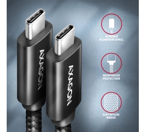 AXAGON Data and charging USB4 Gen 3x2 cable, 1 m | BUCM432-CM10AB | USB Type C - USB Type C