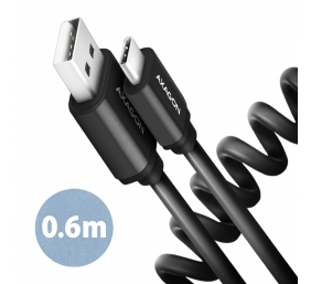 AXAGON Data and charging USB 2.0 cable, 0.6 m | BUCM-AM10TB | USB-A to USB-C