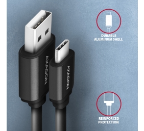 AXAGON Data and charging USB 2.0 cable, 0.6 m | BUCM-AM10TB | USB-A to USB-C