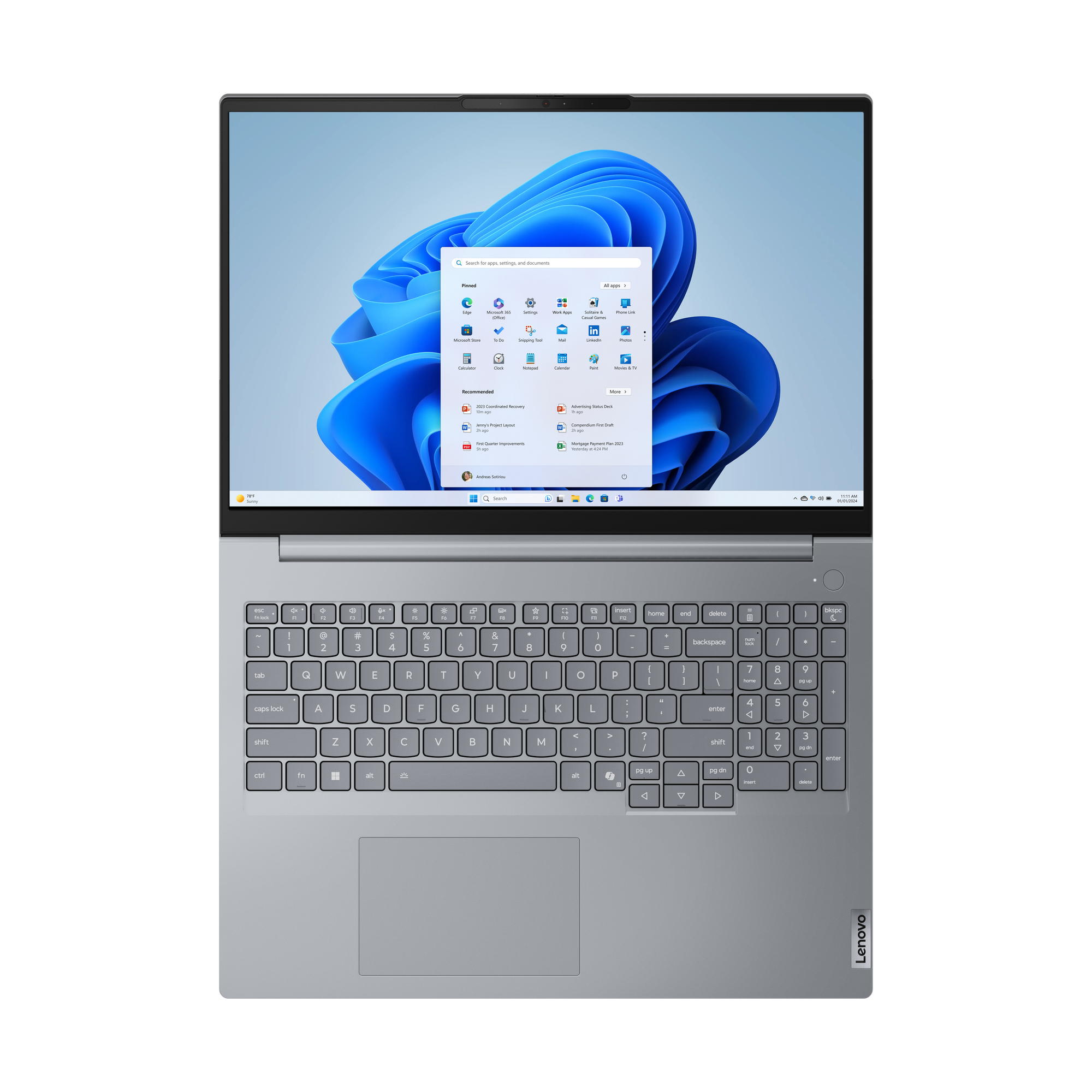 Lenovo ThinkBook 16 G8 IRL | Arctic Grey | 16 " | IPS | WUXGA | 1920 x 1200 pixels | Anti-glare | Intel Core 7 | 240H | 16 GB | SO-DIMM DDR5 | Solid-state drive capacity 512 GB | Intel Graphics | Windows 11 Pro | 802.11ax | Bluetooth version 5.3 | Keyboar
