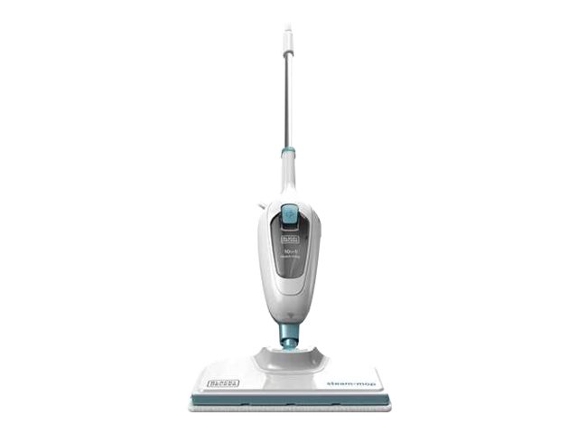 BLACK & DECKER | Steam mop | FSMH13E10-QS | Power 1300 W | Water tank capacity 0.38 L | White/Blue