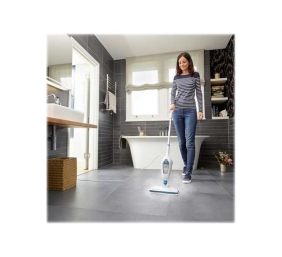 BLACK & DECKER | Steam mop | FSMH13E10-QS | Power 1300 W | Water tank capacity 0.38 L | White/Blue