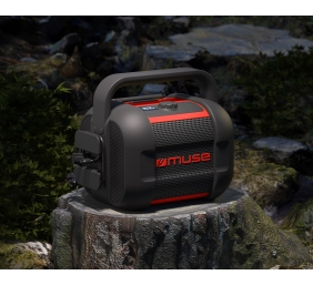 Muse | Jobsite Bluetooth Radio | M-968 BTR | NFC features | AUX in | 40 W | Black/Red
