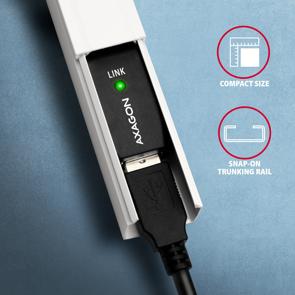 AXAGON USB repeater cable, 10 m | ADR-210B | USB Type A - USB Type B