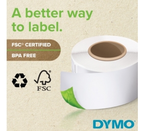 Dymo 99010 (S0722370) Etiketės 28 x 89mm, 2 ritinėliai x 130 etikečių, Balta