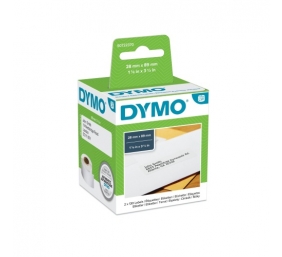 Dymo 99010 (S0722370) Etiketės 28 x 89mm, 2 ritinėliai x 130 etikečių, Balta