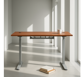 Reguliuojamo aukščio stalas Up Up Bjorn Pilkas, Stalviršis L Tamsaus riešuto spalvos