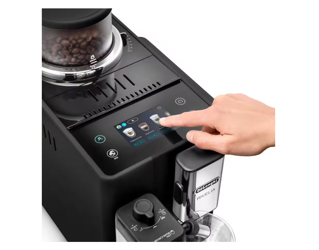 Delonghi | Coffee Maker | EXAM440.55.B Rivelia | Pump pressure 19 bar | Built-in milk frother | Automatic | 1450 W | Onyx Black