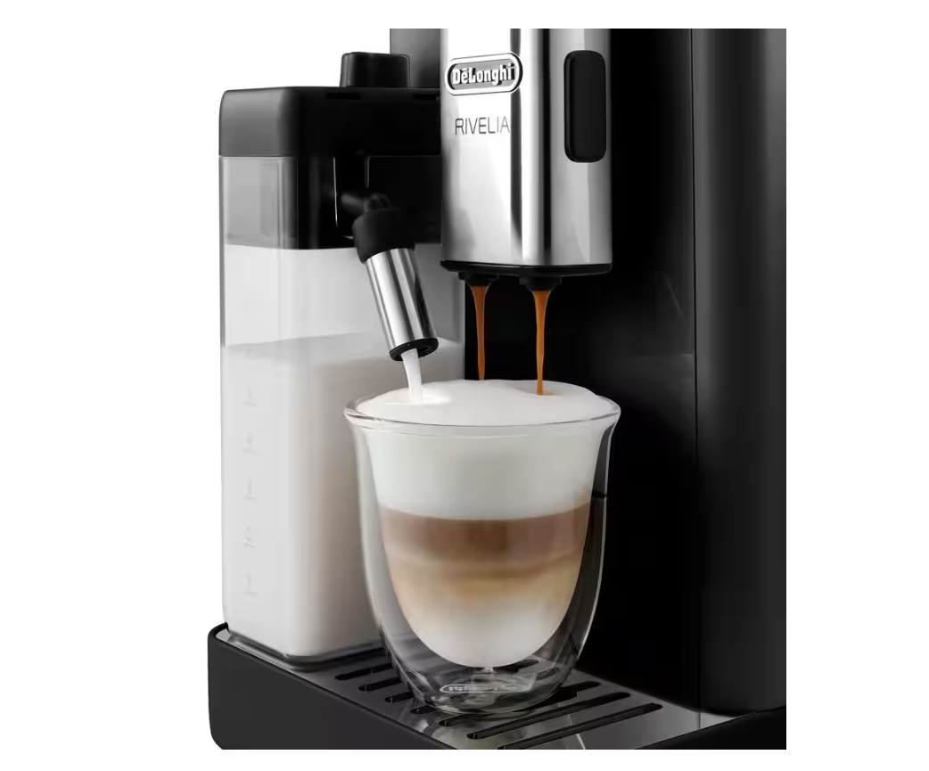 Delonghi | Coffee Maker | EXAM440.55.B Rivelia | Pump pressure 19 bar | Built-in milk frother | Automatic | 1450 W | Onyx Black