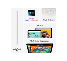 Apple iPad Air | 13 " | Blue | Liquid Retina | Apple M3 | 256 GB | Wi-Fi | Bluetooth | 5.3 | iOS | Warranty 12 month(s)