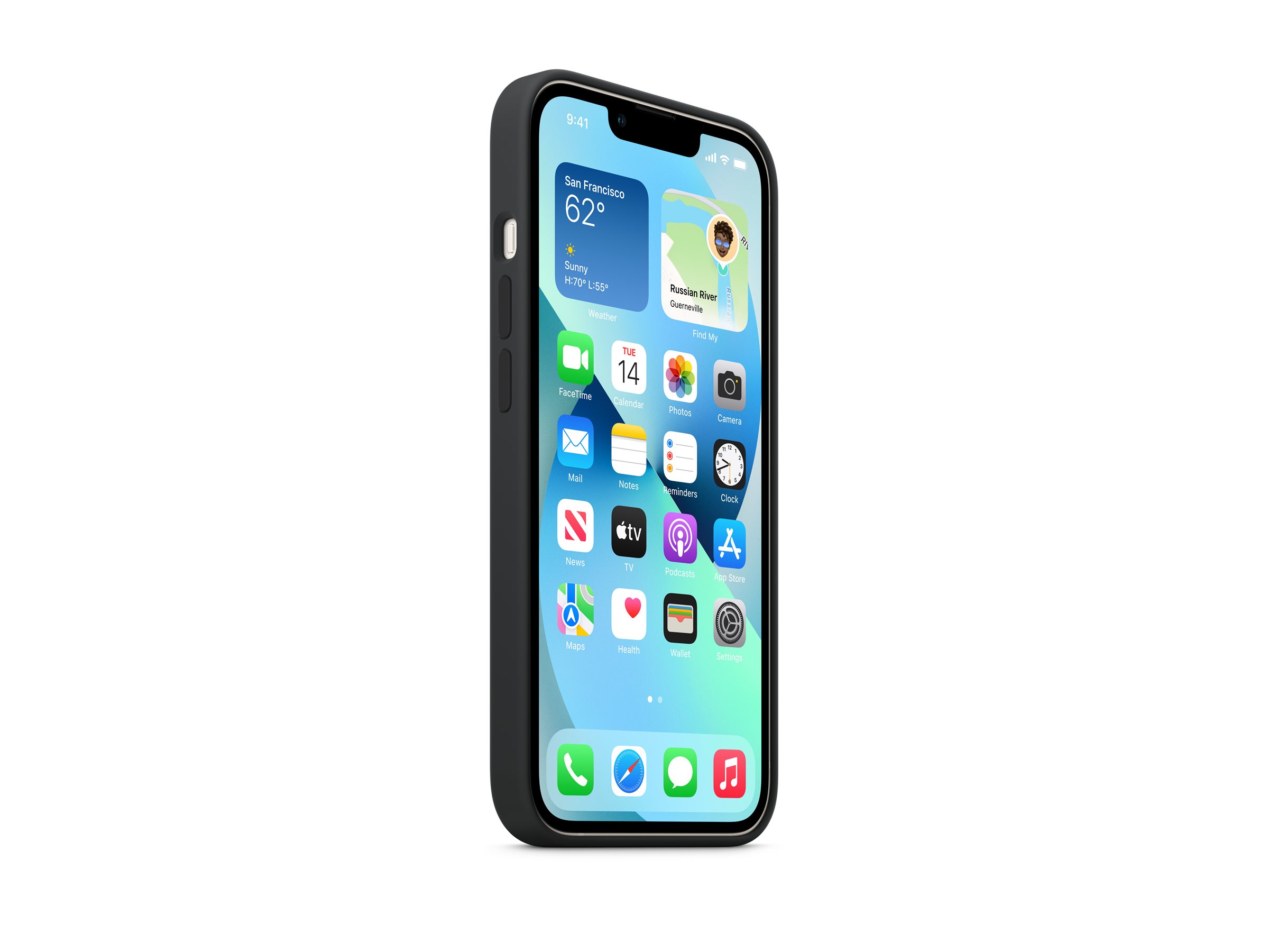 Apple iPhone 13 Silicone Case with MagSafe - Midnight | Apple