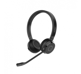 Jabra Evolve 65 TE UC Stereo Link390a Belaidės ausinės, Bluetooth, USB-A, Juoda