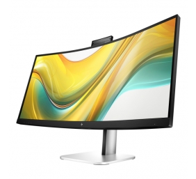 HP 534pm Series 5 Pro WQHD USB-C Curved Conferencing Monitor - 34" 3440x1440 WQHD 400-nit AG, VA, USB-C(100W/15W)/HDMI/DisplayPort, 3x USB-A, speakers, 5MP webcam, RJ-45 LAN, height adjustable/tilt/swivel, 3 years (replaces E34m)