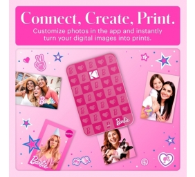 Barbie x Kodak STEP Slim Momentinis mobilus nuotraukų spausdintuvas Colour ZINK 2x3'' 1ppm, BT, Pink