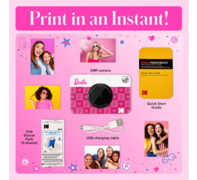 Kodak PRINTOMATIC Barbie Momentinis fotoaparatas, 2x3'', Pink