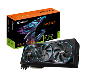 Gigabyte AORUS GeForce RTX 5070 Ti MASTER 16G | NVIDIA | 16 GB | GeForce RTX 5070 Ti | GDDR7 | HDMI ports quantity 1 | PCI-E 5.0