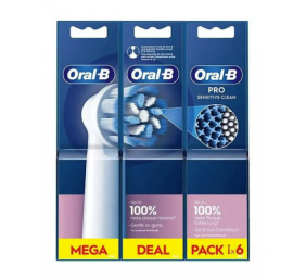 Oral-B Pro Sensitive Clean Dantų šepetėlio galvutės, Balta