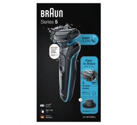 Braun Series 5 51-M1200s Barzdaskutė, Black/Mint