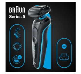 Braun Series 5 51-M1200s Barzdaskutė, Black/Mint
